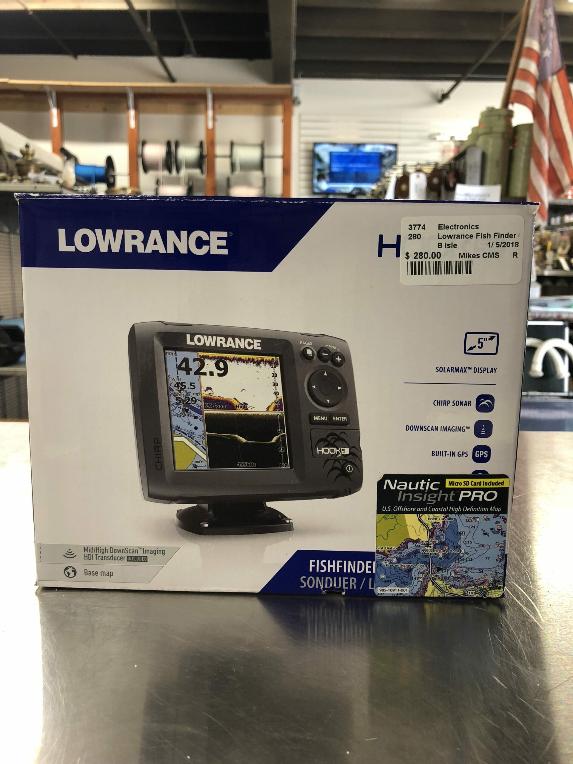 Lowrance Hook 5 Fish Finder GPS - NEW 